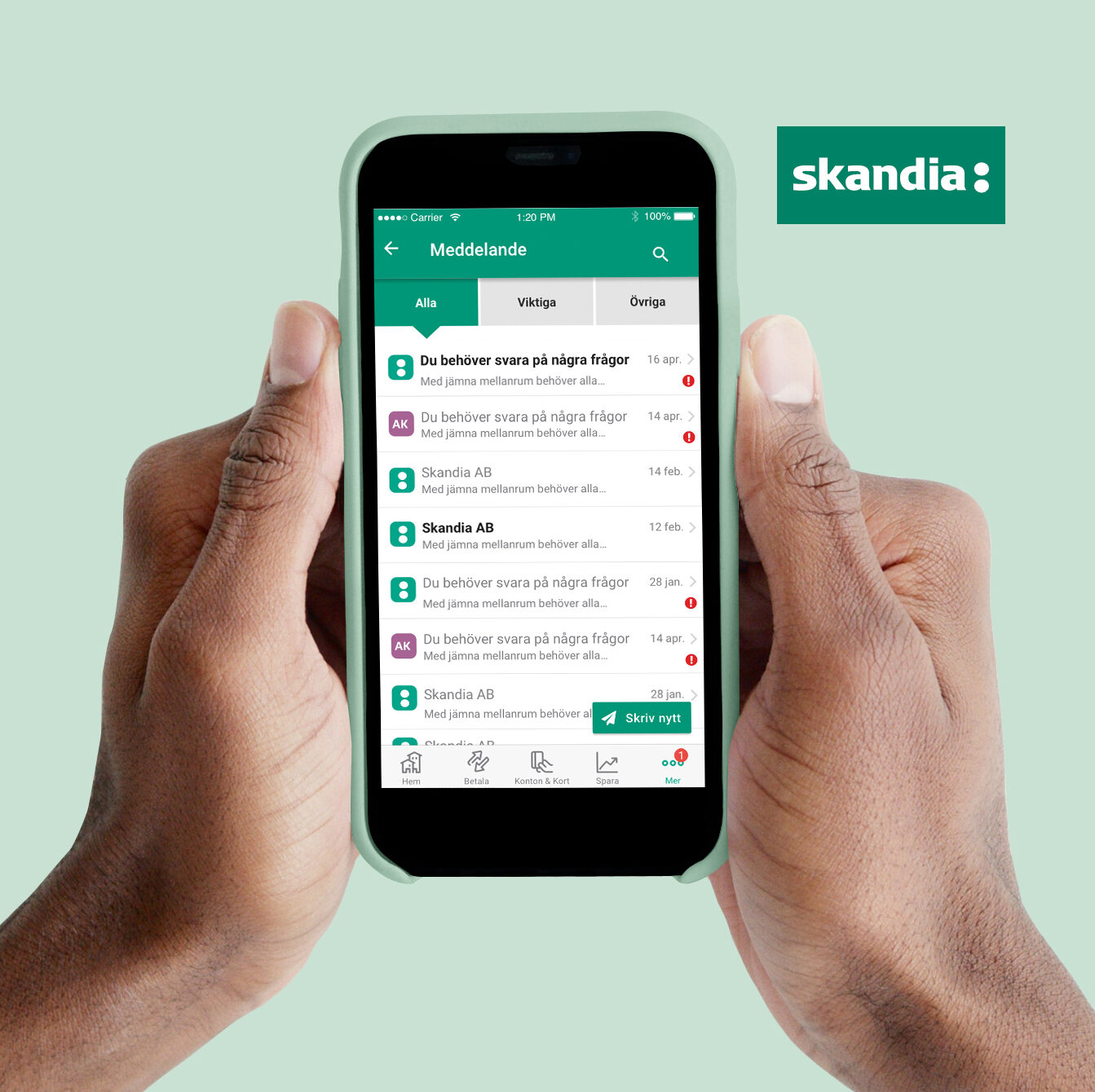 UX research and strategy, Optimising website and mobile application for Skandia